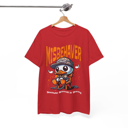 Misbehaver Duck T-Shirt — "Because Normal Is Boring" Graphic Tee