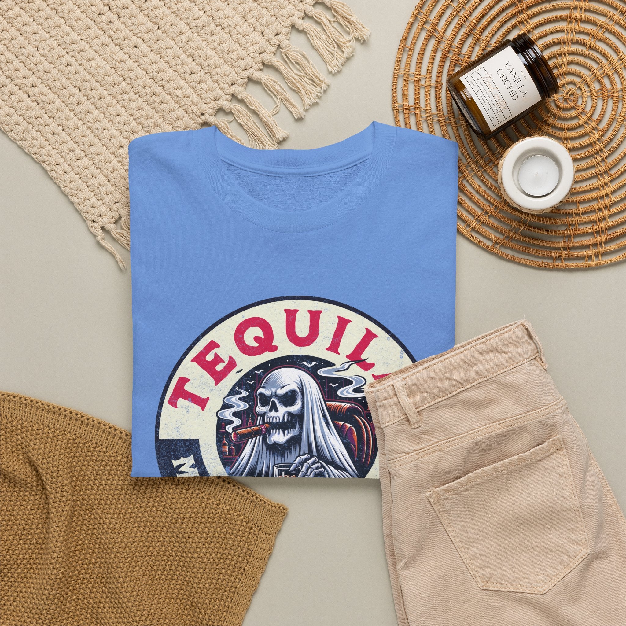 Tequila Makes Me Fun T-Shirt – Funny Party Graphic Tee with Skull &amp; Bottle Design