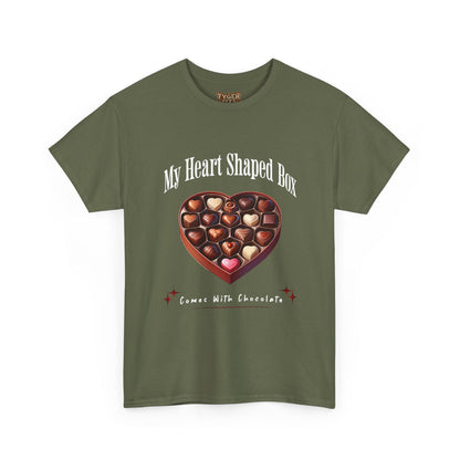 My Heart Shaped Box Comes With Chocolate T-Shirt | 90s Grunge-Inspired Valentine&