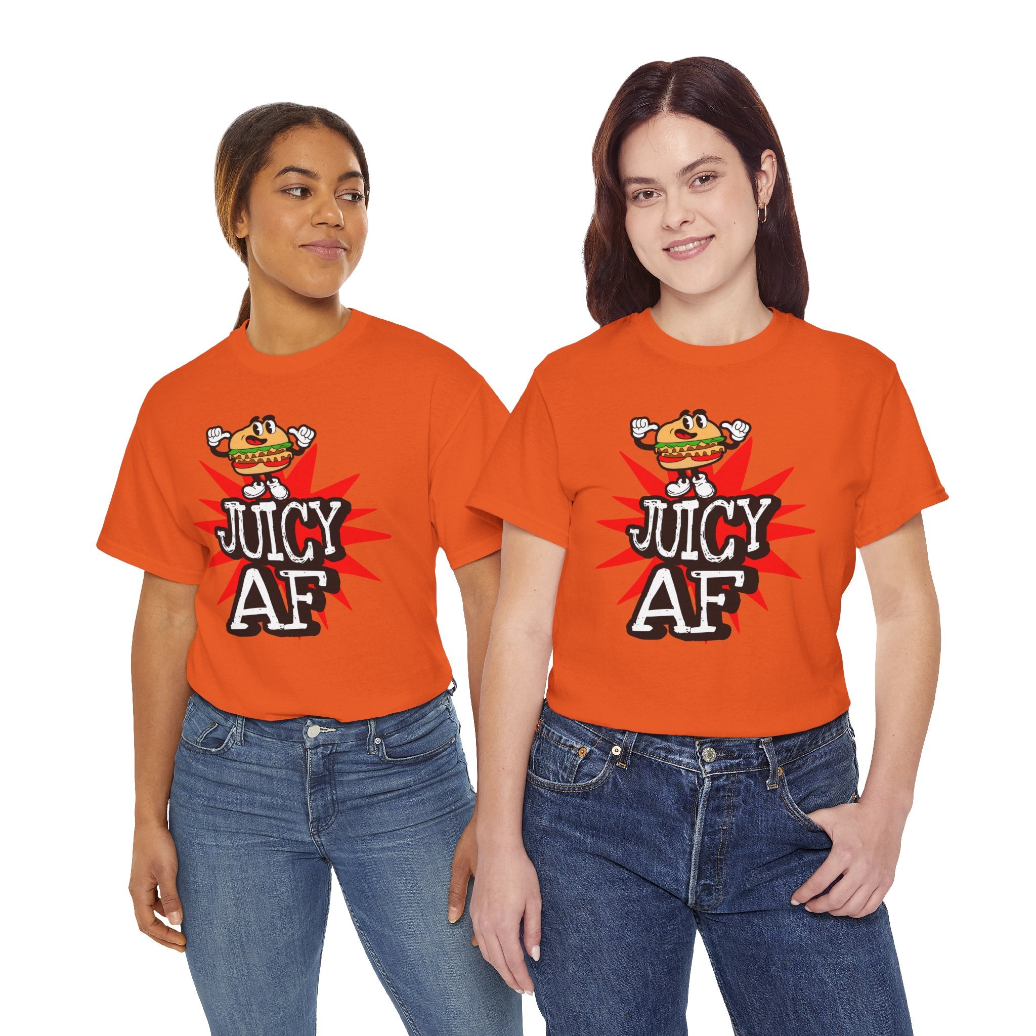Juicy AF T-Shirt — Retro Cartoon Burger Graphic Tee