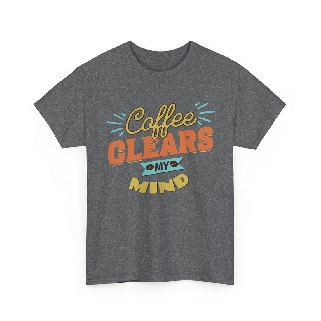 Coffee Clears My Mind T-Shirt — Retro Coffee Lover Tee