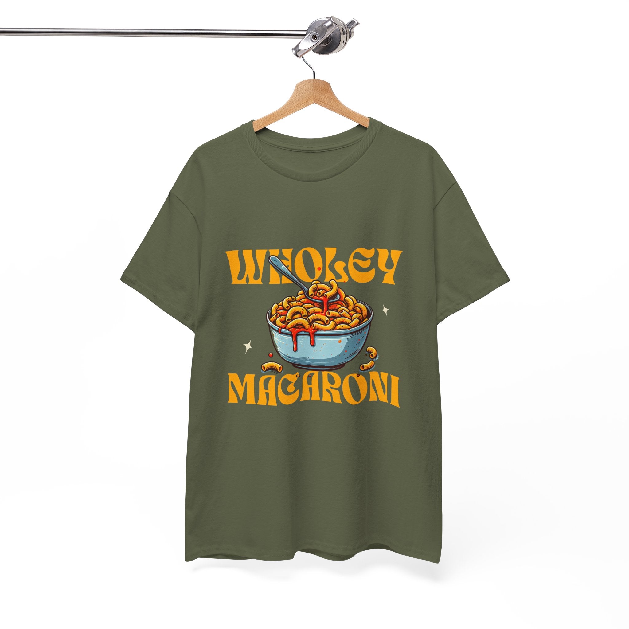 Wholey Macaroni Unisex Tee, Funny T-Shirt, Casual Graphic Shirt, Gift for Pasta Lovers, Foodie Apparel, Comfortable Everyday Wear