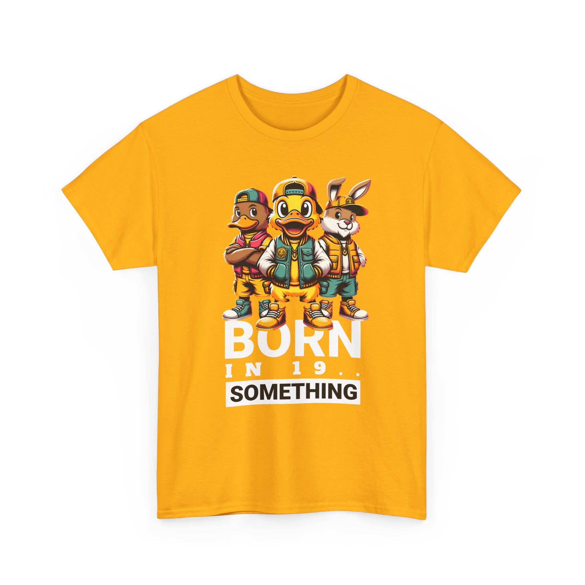 T-Shirt — "Born in 19__" Retro Cartoon Crew Graphic Tee