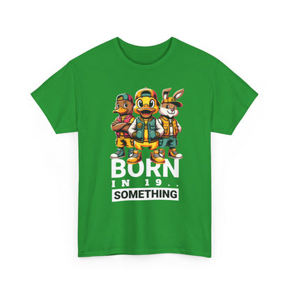 T-Shirt — "Born in 19__" Retro Cartoon Crew Graphic Tee