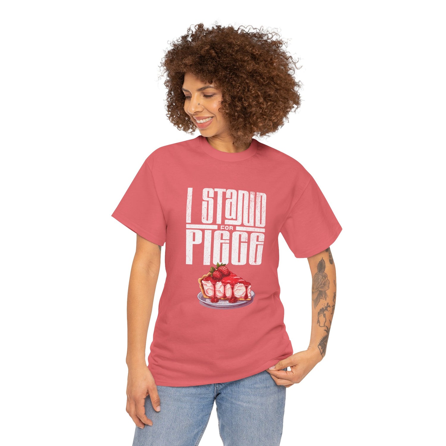 I Stand For Piece of Strawberry Pie Cotton T-Shirt
