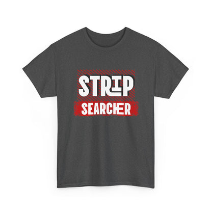 Step Searcher Graphic Tee — Vintage Red Stamped Design