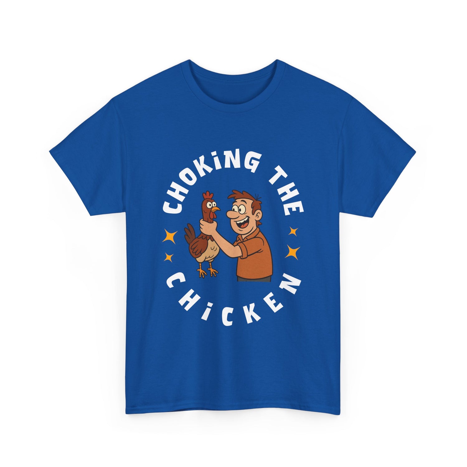 Choking the Chicken T-Shirt — Funny Retro Chicken Holding Graphic Tee