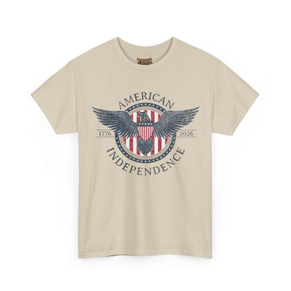 Independence Eagle Tee — American Independence 1776–2026 Vintage Flag Shirt