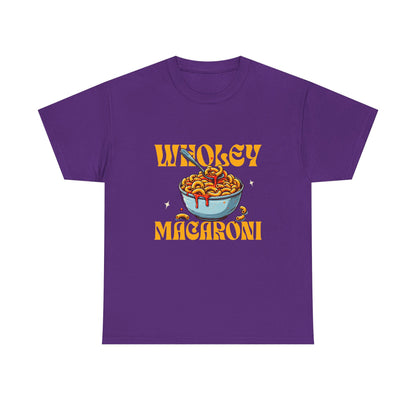 Wholey Macaroni Unisex Tee, Funny T-Shirt, Casual Graphic Shirt, Gift for Pasta Lovers, Foodie Apparel, Comfortable Everyday Wear
