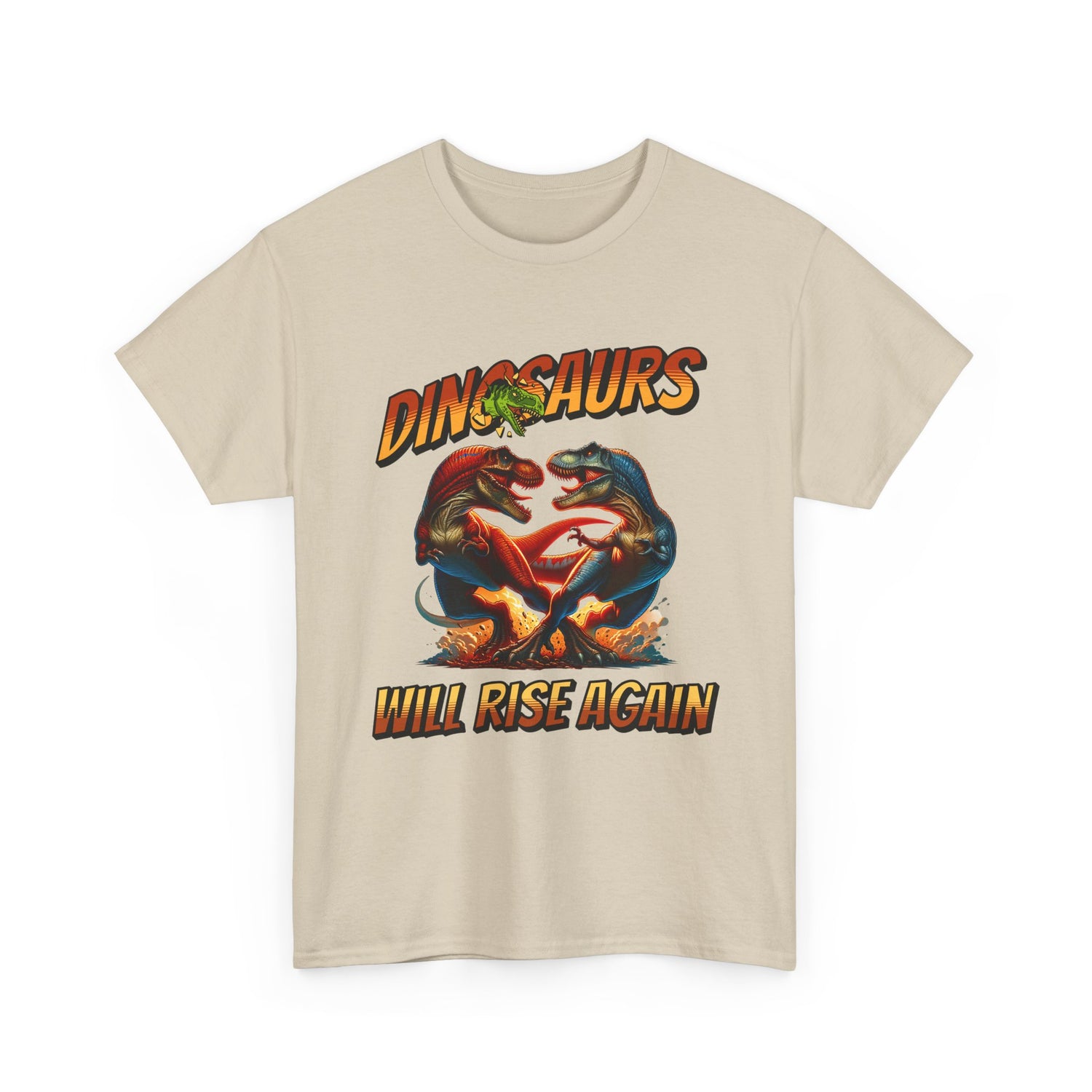 Dinosaur Graphic Tee – "Dinosaurs Will Rise Again" Retro Jurassic T‑Shirt