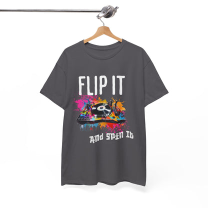 Flip &amp; Spin the Record Unisex Heavy Cotton Tee