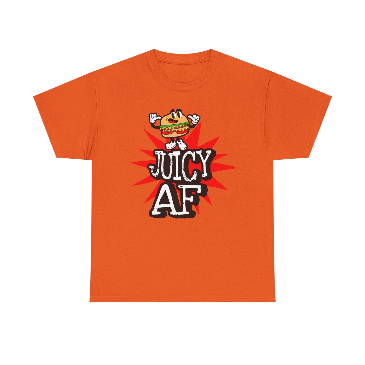 Juicy AF T-Shirt — Retro Cartoon Burger Graphic Tee
