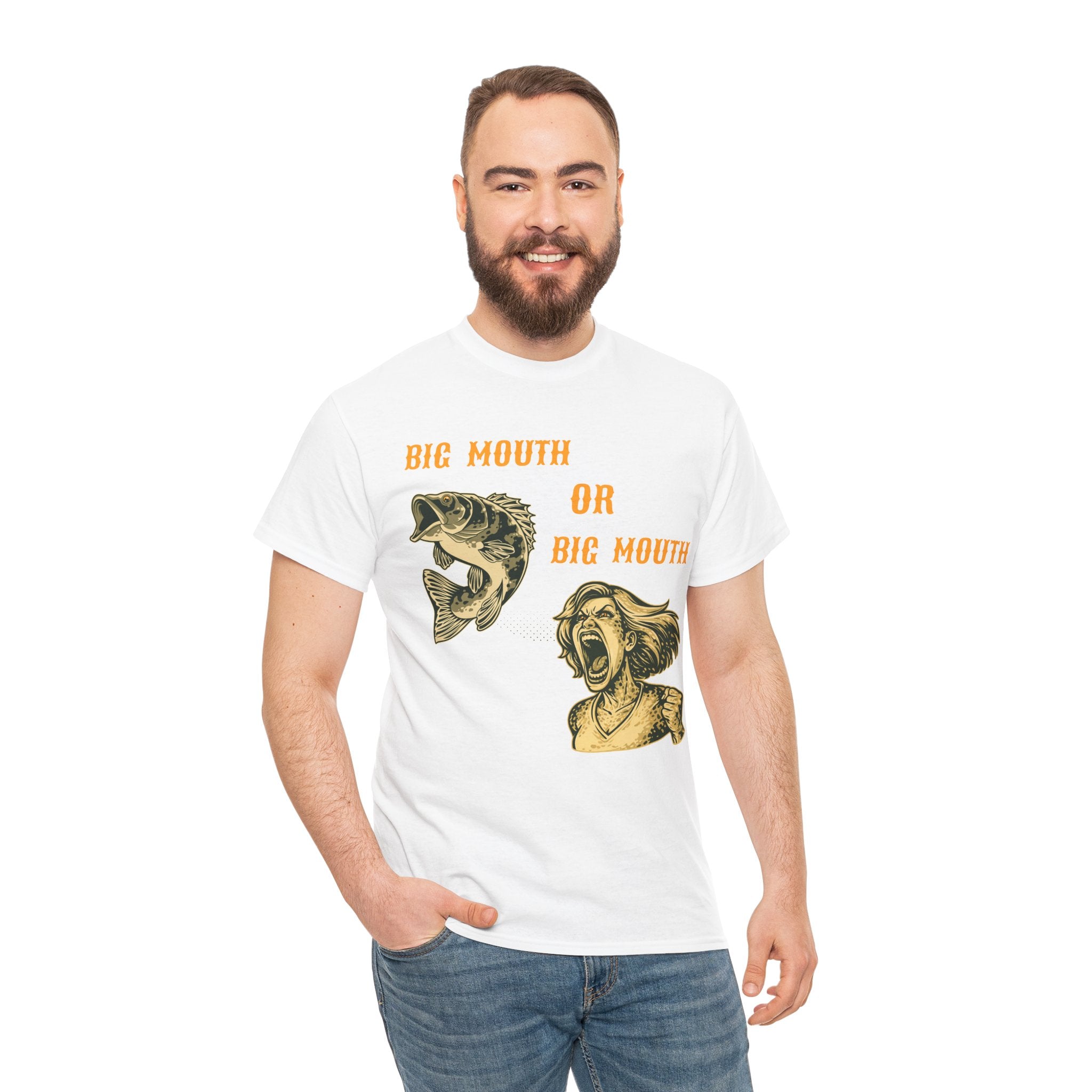 Big Mouth or Big Mouth? Funny Bass Fishing T-Shirt