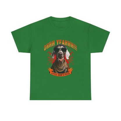 Little Johns Pizza Lover Unisex Tee, Ohhh Yeahhh Graphic Tee, Funny Dog T-Shirt, Food Lover Gift, Unisex Cotton Shirt
