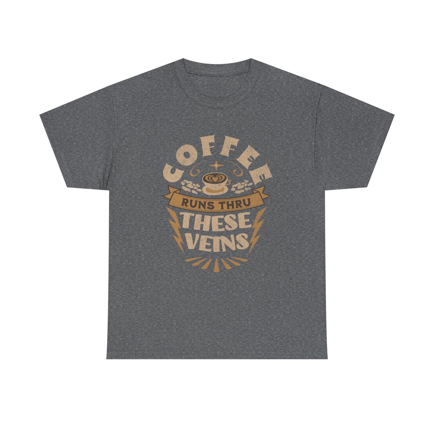 Coffee Runs Through These Veins – Funny Coffee Lover T-Shirt