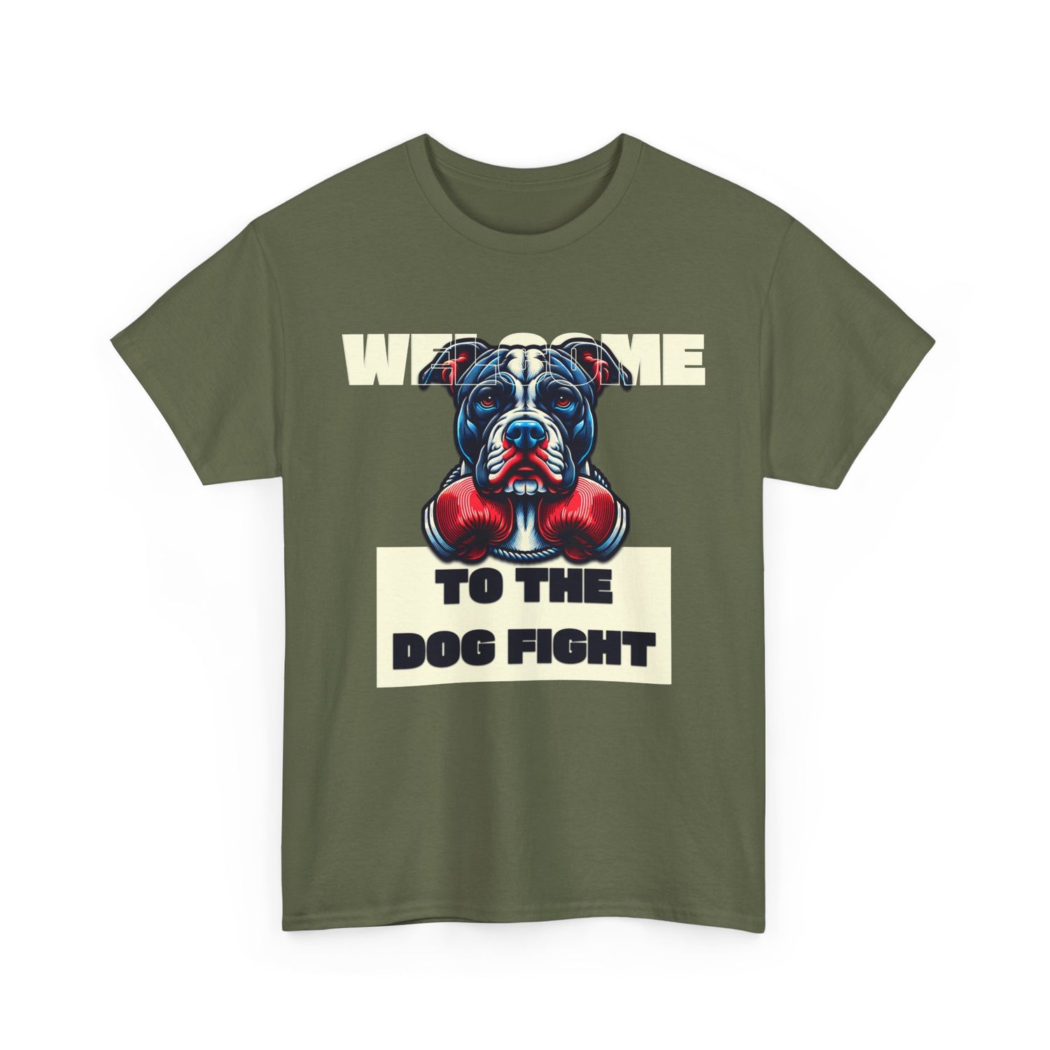 Dog Fight Boxing Dog T-Shirt — Welcome To The Dog Fight Graphic Tee