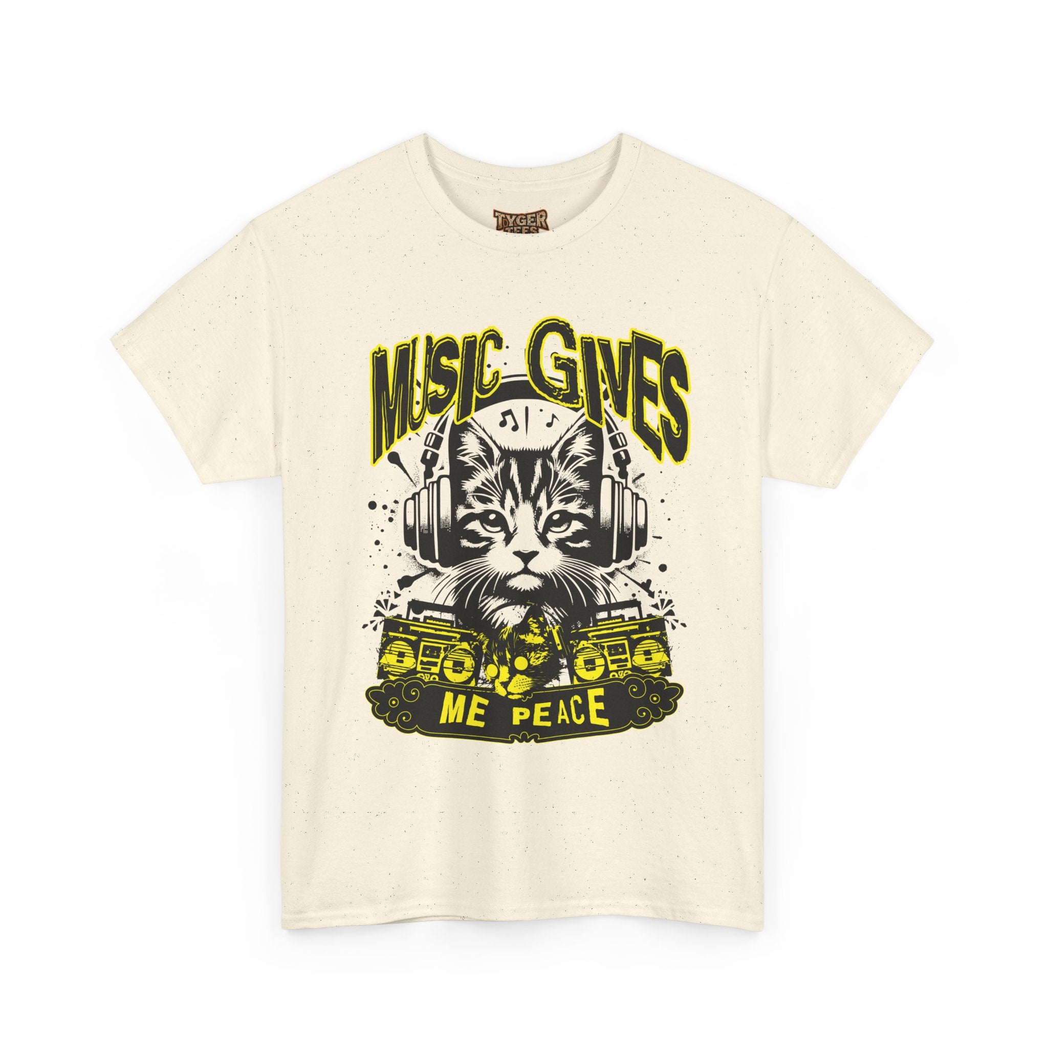 Music Gives Me Peace Cat T-Shirt