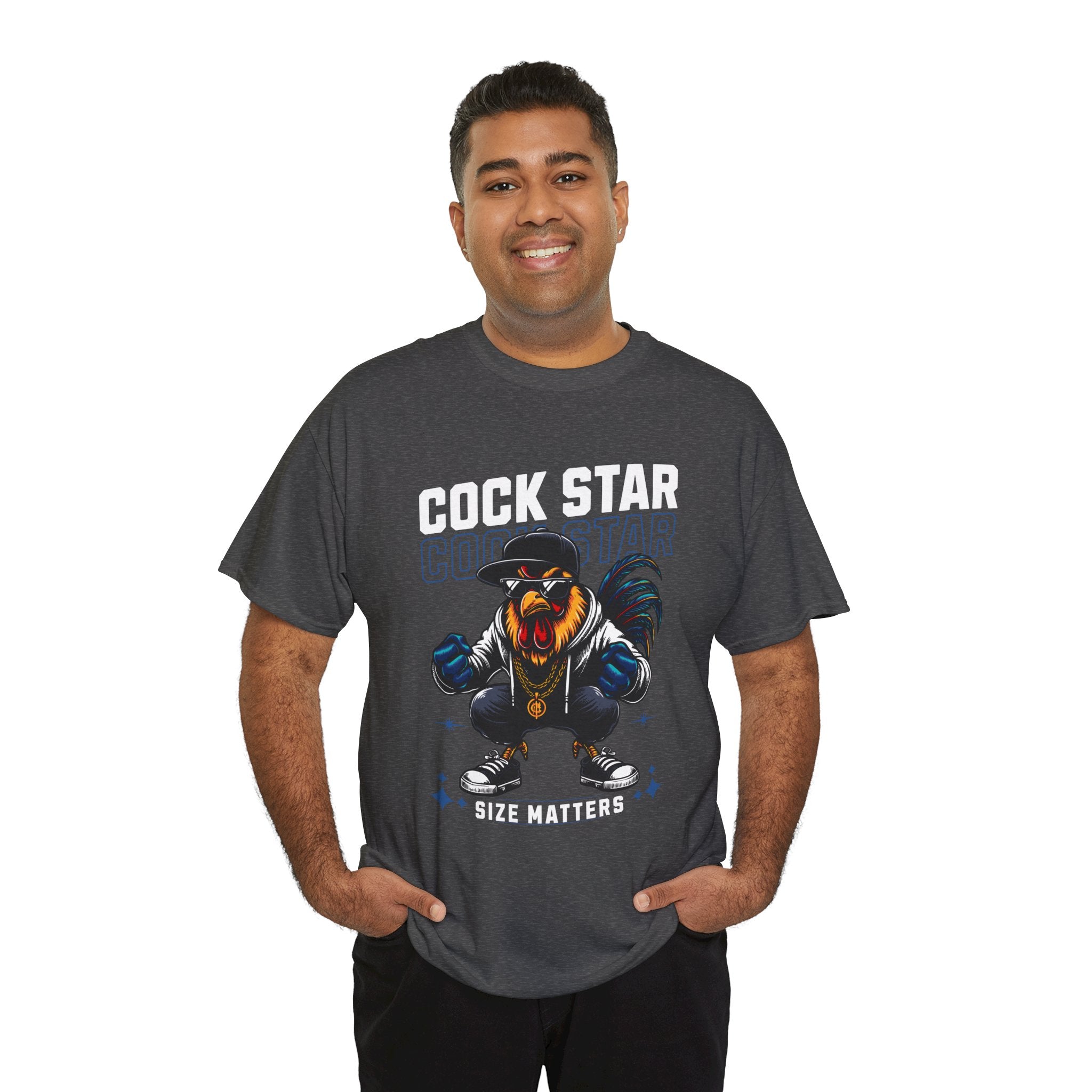 Cock Star Rooster T-Shirt — Size Matters Graphic Tee
