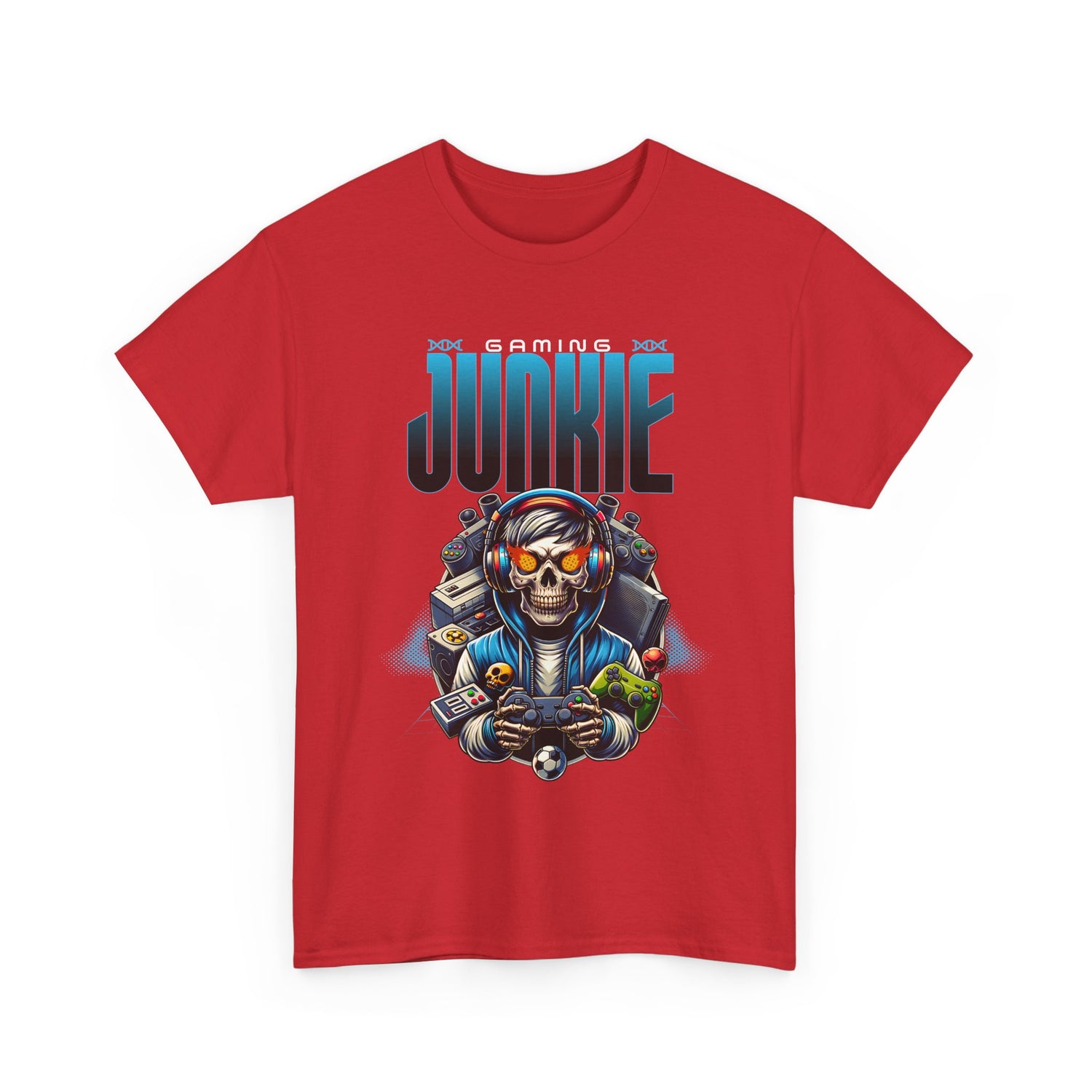 Gaming Junkie Skull Tee — Gamer Skull Controller Graphic T-Shirt