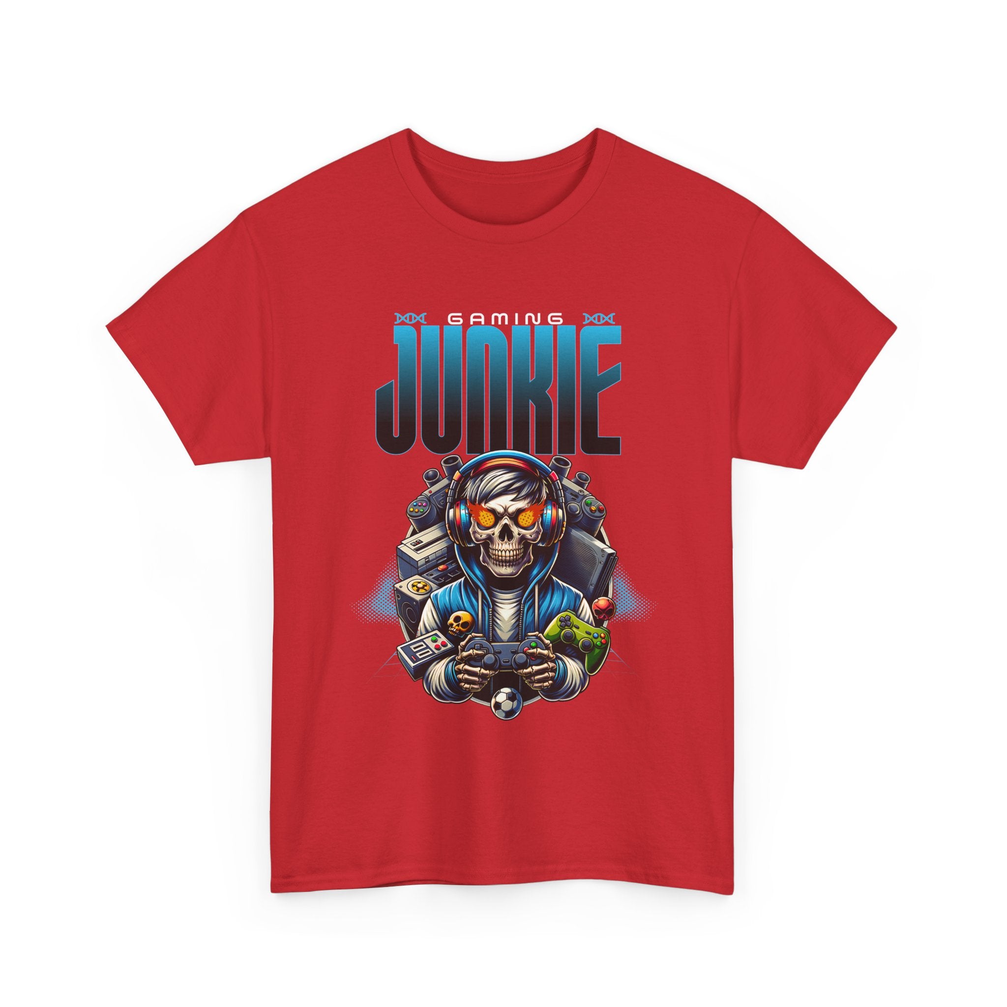 Gaming Junkie Skull Tee — Gamer Skull Controller Graphic T-Shirt