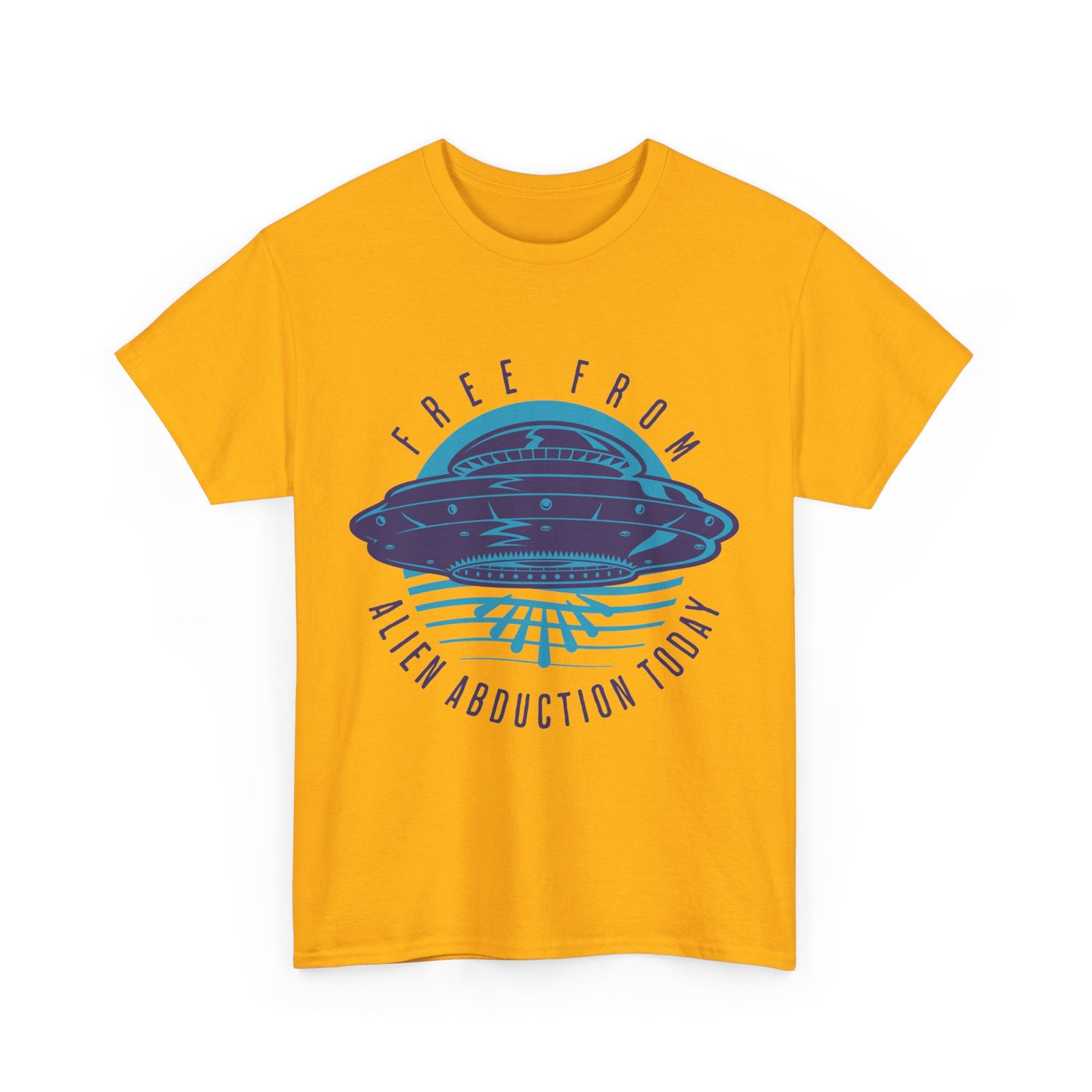Alien Abduction Tee — "Free From Alien Abduction Today" UFO Graphic Shirt