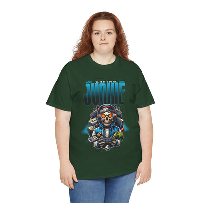 Gaming Junkie Skull Tee — Gamer Skull Controller Graphic T-Shirt