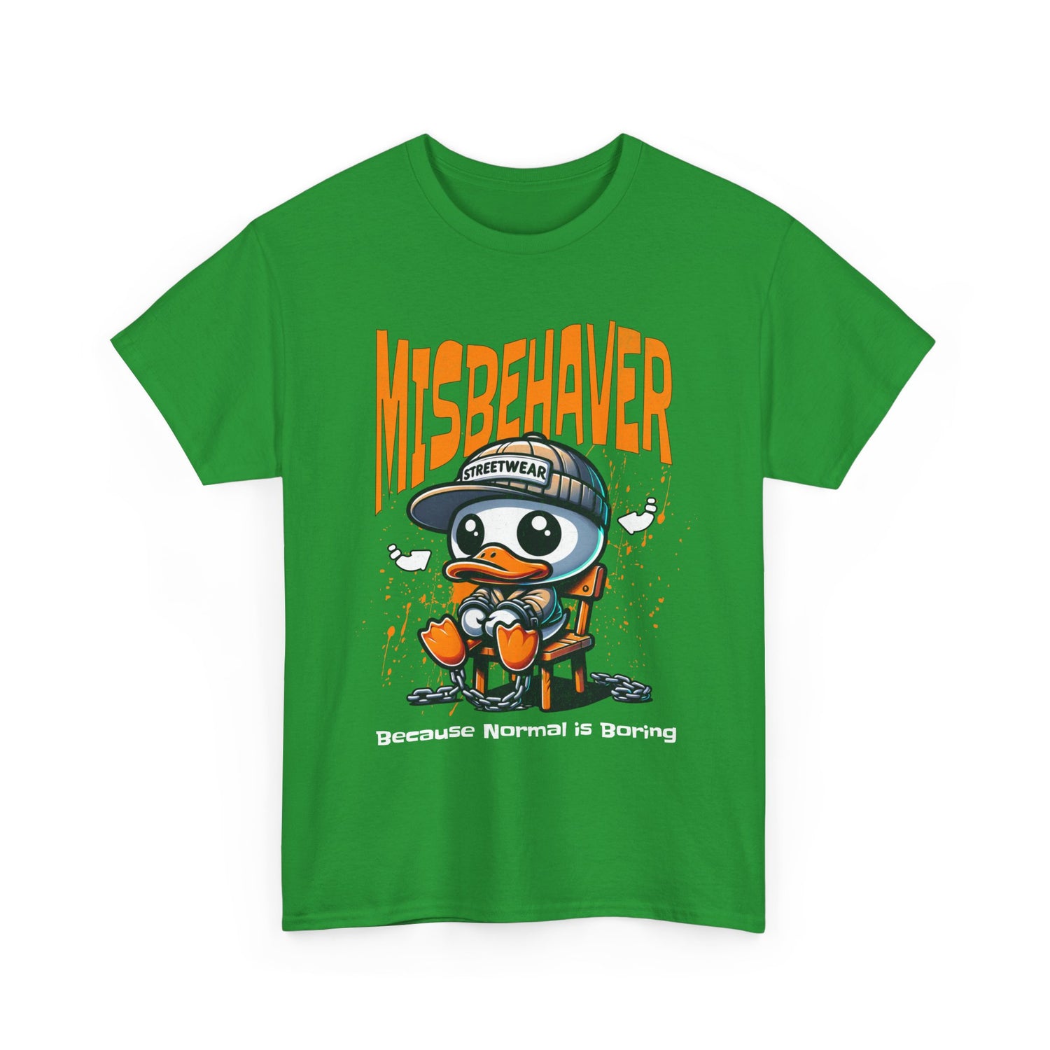 Misbehaver Duck T-Shirt — "Because Normal Is Boring" Graphic Tee