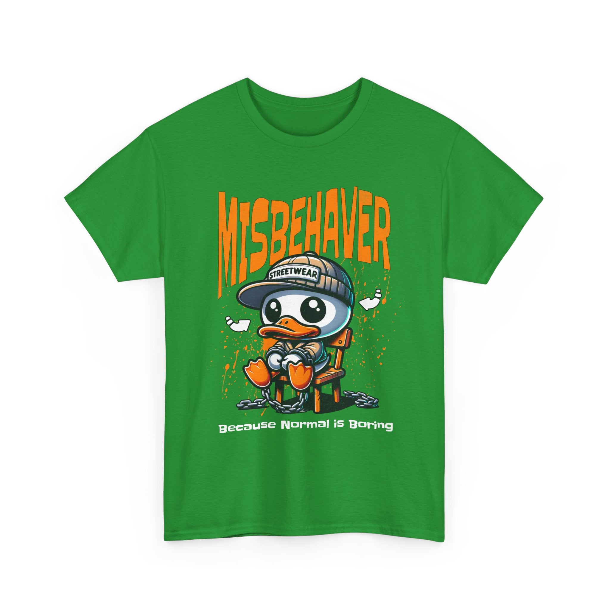 Misbehaver Duck T-Shirt — "Because Normal Is Boring" Graphic Tee