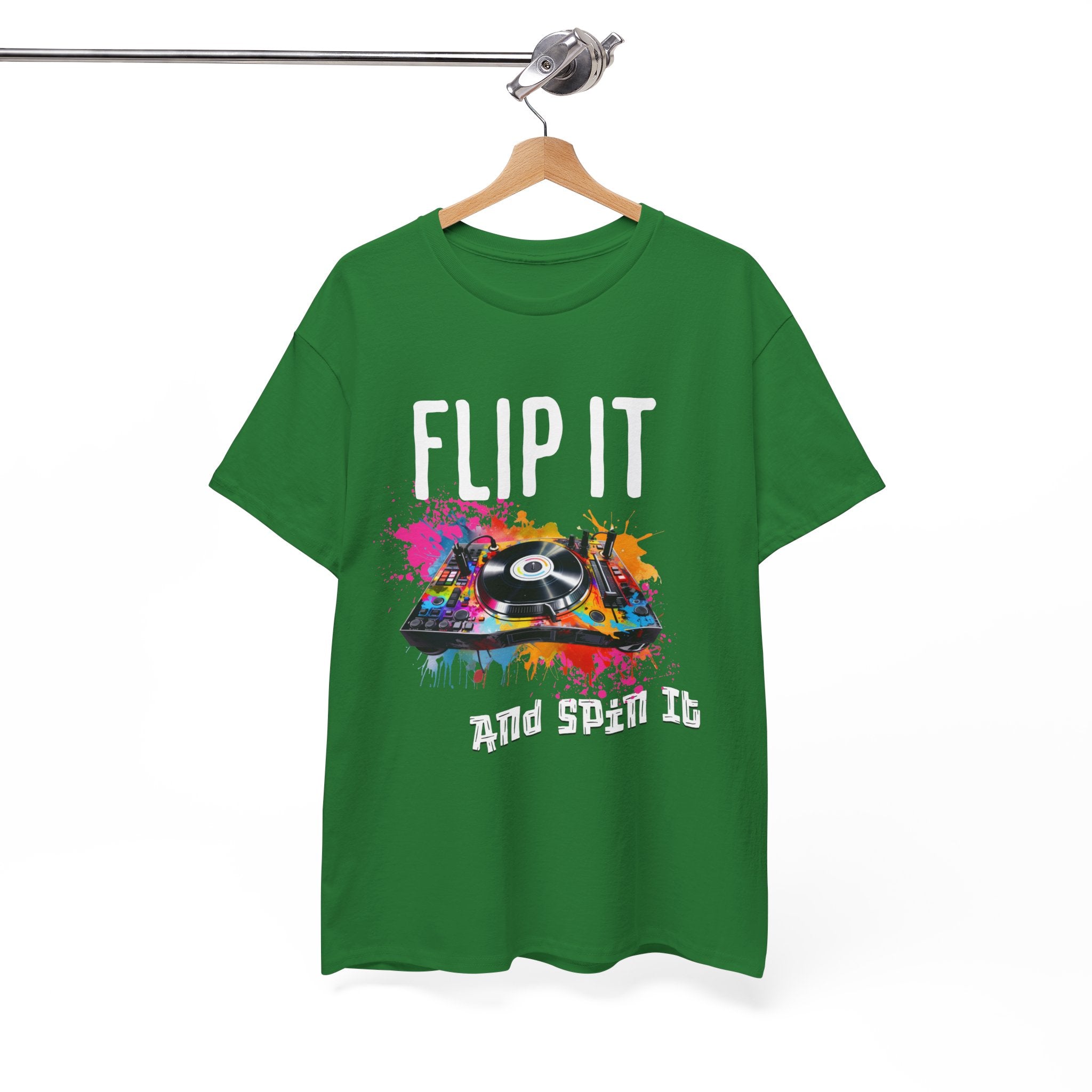 Flip &amp; Spin the Record Unisex Heavy Cotton Tee