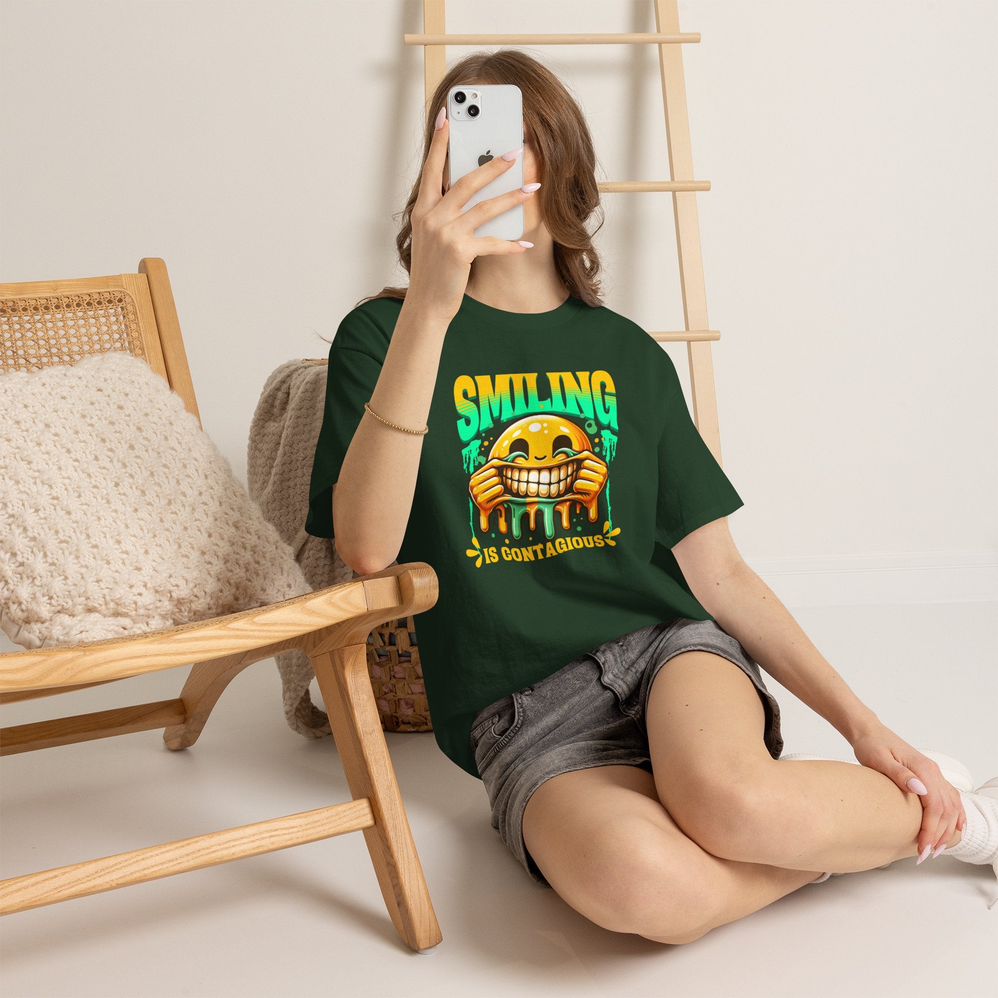 Smiling Is Contagious – Happy Smiley Face T-Shirt
