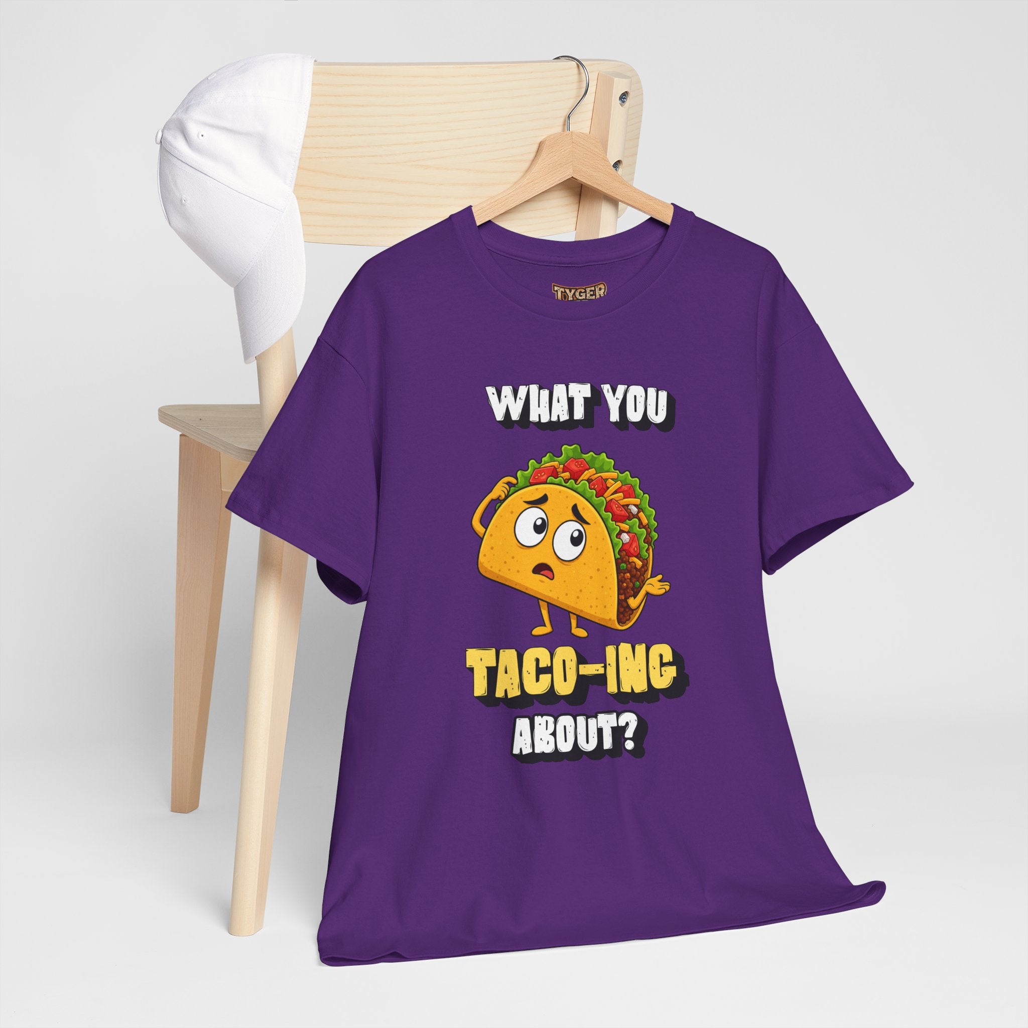 Taco Tee — "What You Taco-ing About?" Funny Food Graphic Shirt