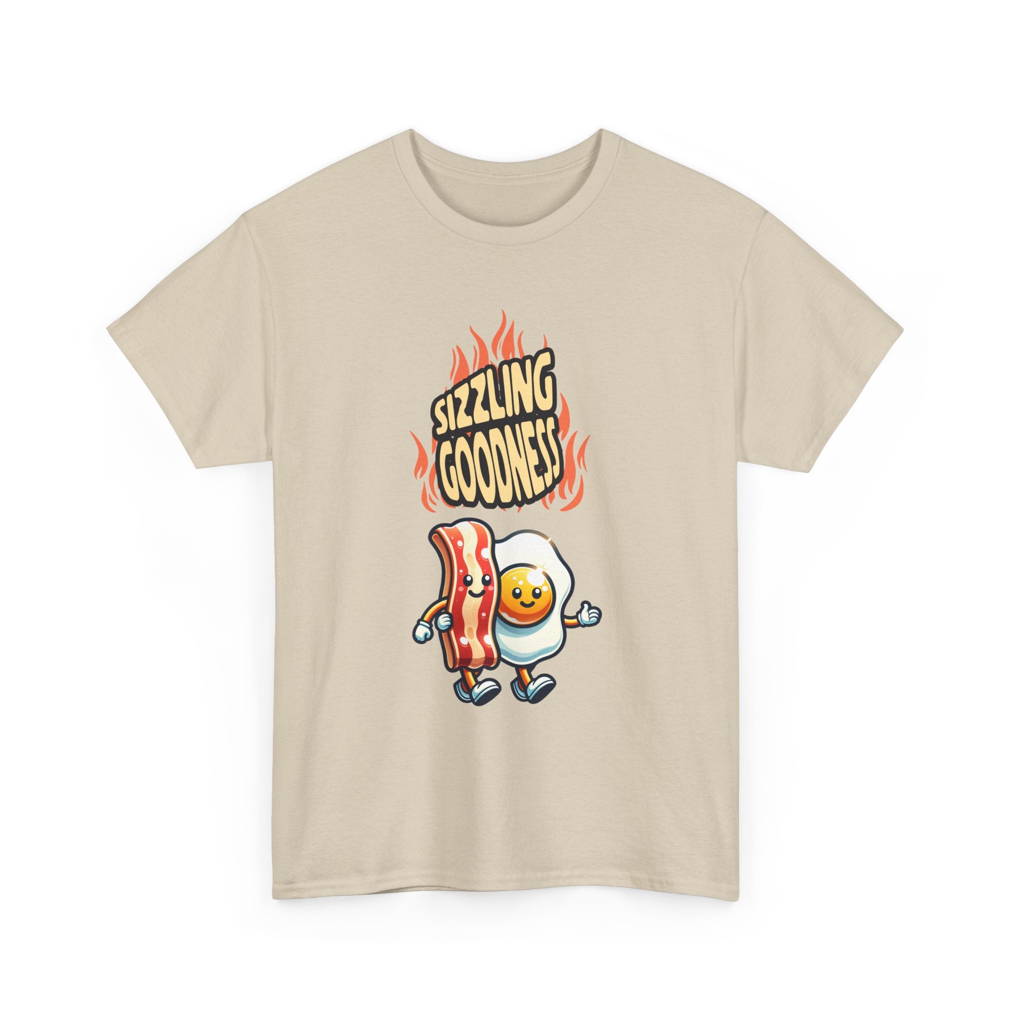 Sizzling Goodness Breakfast Tee — Funny Bacon &amp; Egg Graphic T-Shirt