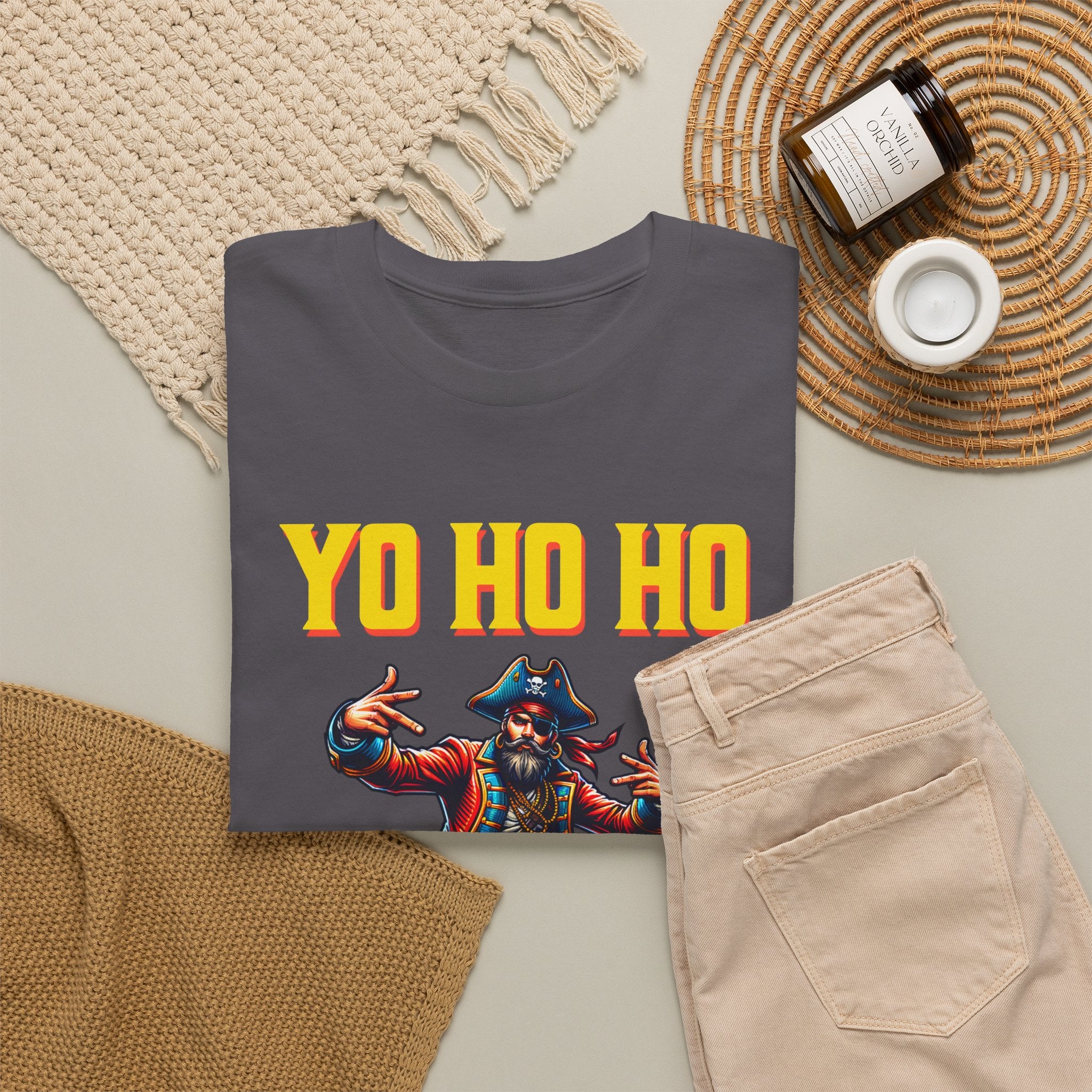 Yo Ho Ho Pirate T-Shirt – "Yo Ho Ho and a Bottle of Rum" Graphic Tee