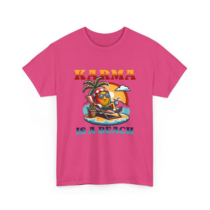 "Karma Is a Beach" Retro Tropical Tee