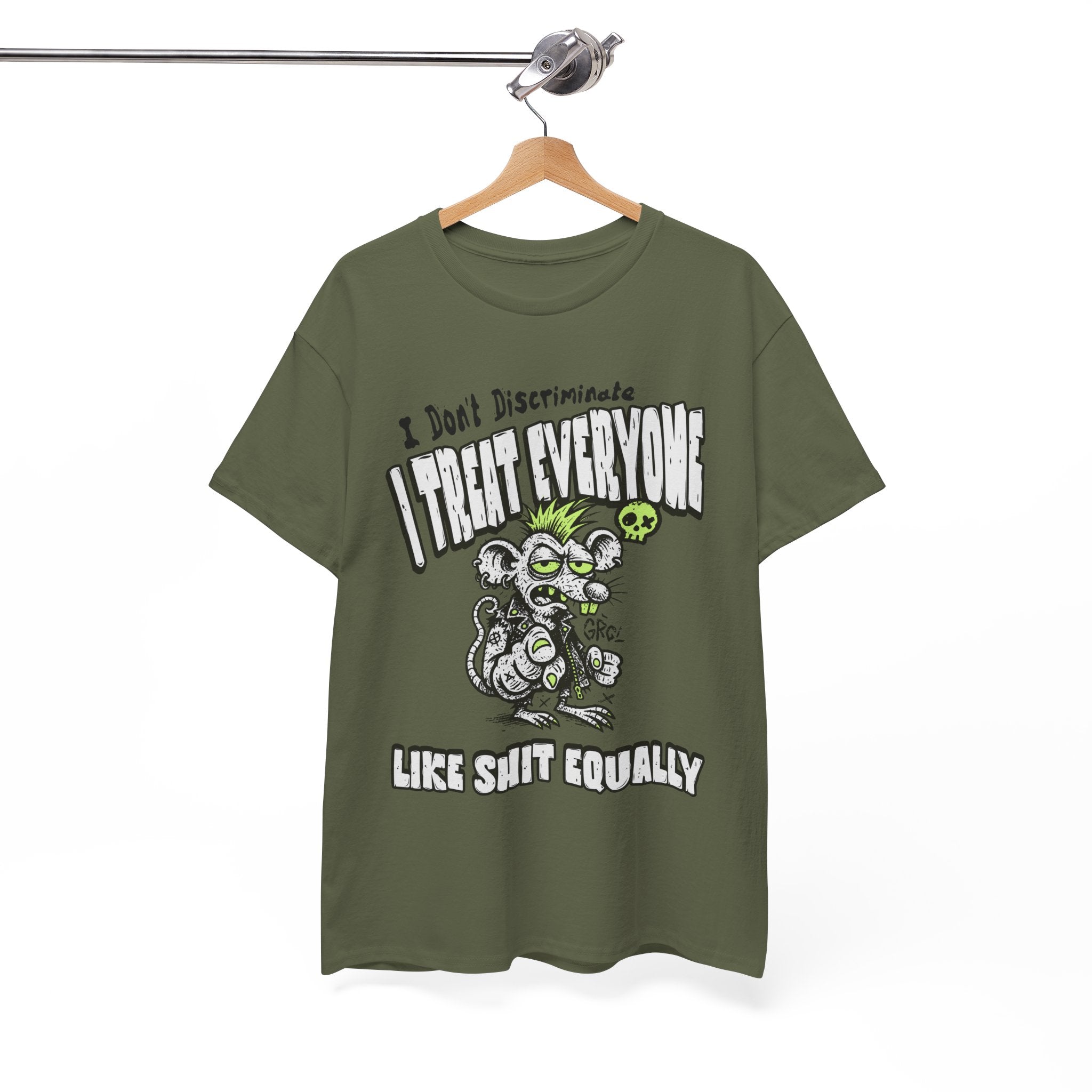 I Treat Everyone Like Shit Equally - Rude Rat Graphic Tee