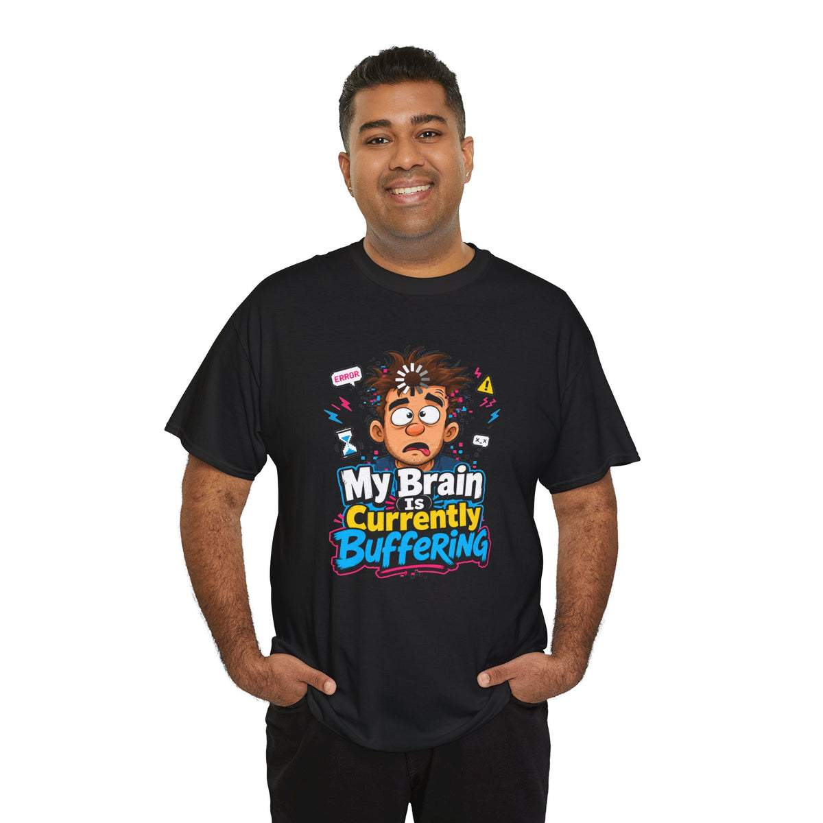 My Brain Is Currently Buffering T-Shirt — Funny Tech &amp; Mental Health Graphic Tee