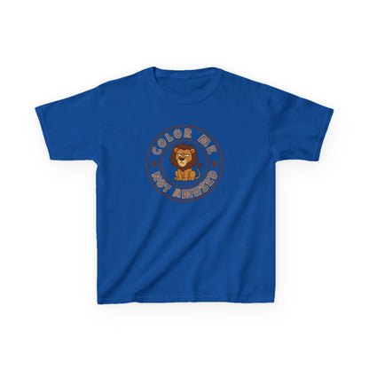 Kids Tee — Color Me Not Amused - Lion