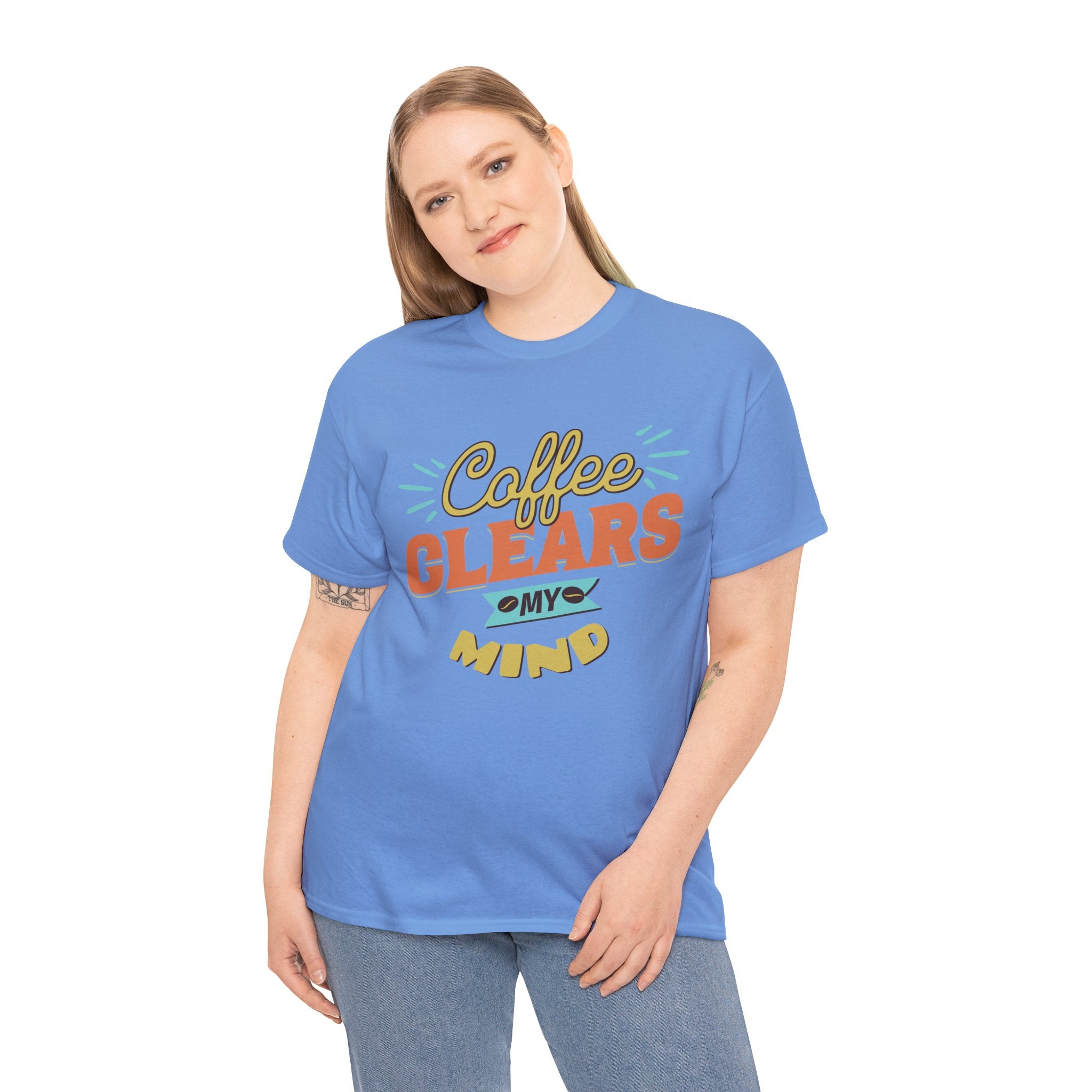 Coffee Clears My Mind T-Shirt — Retro Coffee Lover Tee