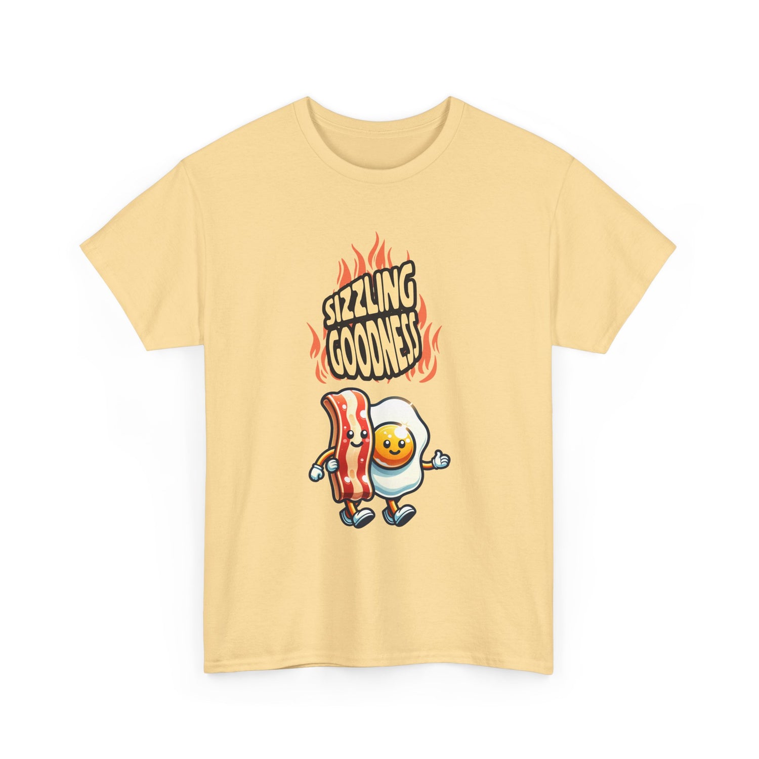 Sizzling Goodness Breakfast Tee — Funny Bacon &amp; Egg Graphic T-Shirt