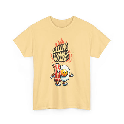 Sizzling Goodness Breakfast Tee — Funny Bacon &amp; Egg Graphic T-Shirt