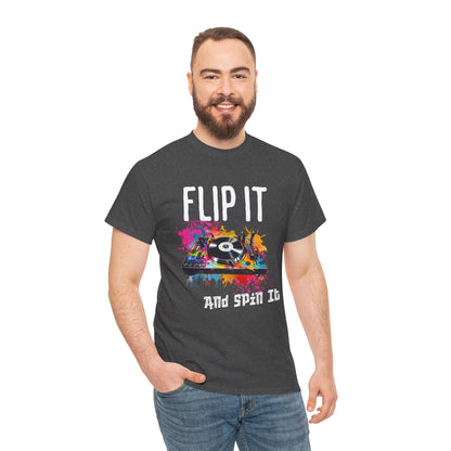 Flip &amp; Spin the Record Unisex Heavy Cotton Tee