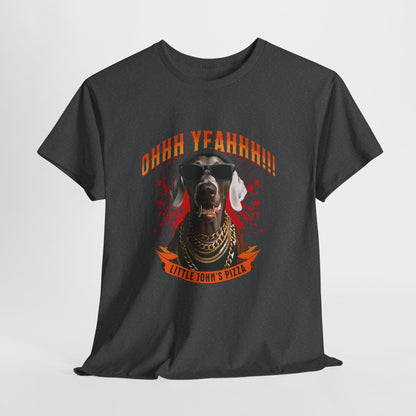 Little Johns Pizza Lover Unisex Tee, Ohhh Yeahhh Graphic Tee, Funny Dog T-Shirt, Food Lover Gift, Unisex Cotton Shirt