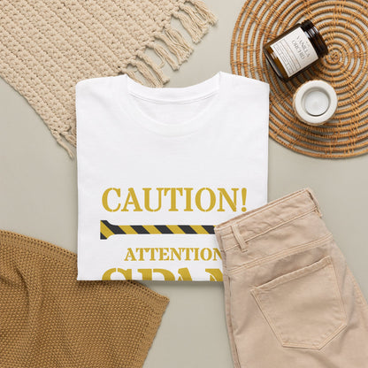 Caution! Attention Span Lacking T-Shirt — Funny Sarcastic Graphic Tee