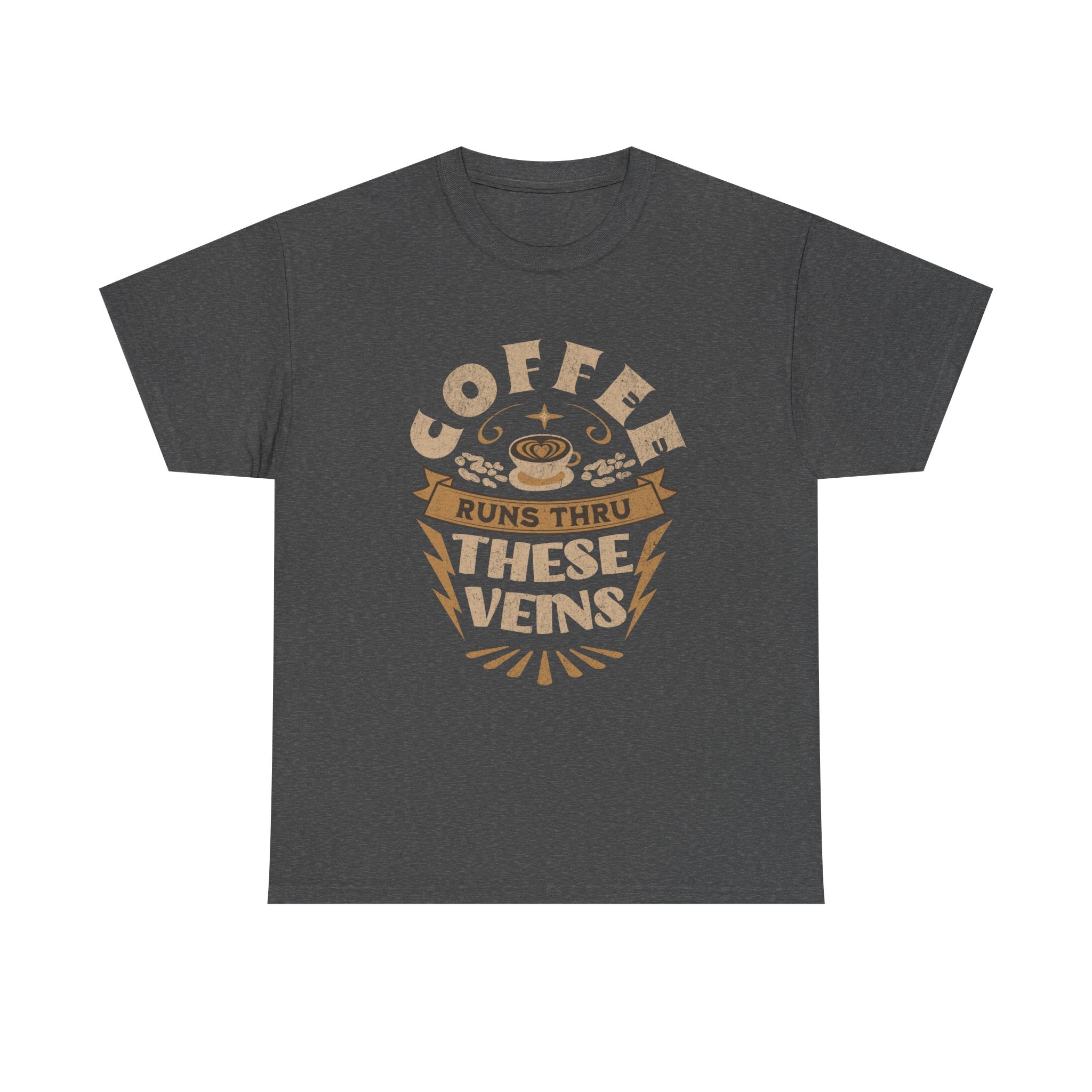 Coffee Runs Through These Veins – Funny Coffee Lover T-Shirt