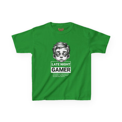 Late Night Gamer – Funny Kids Gaming T-Shirt
