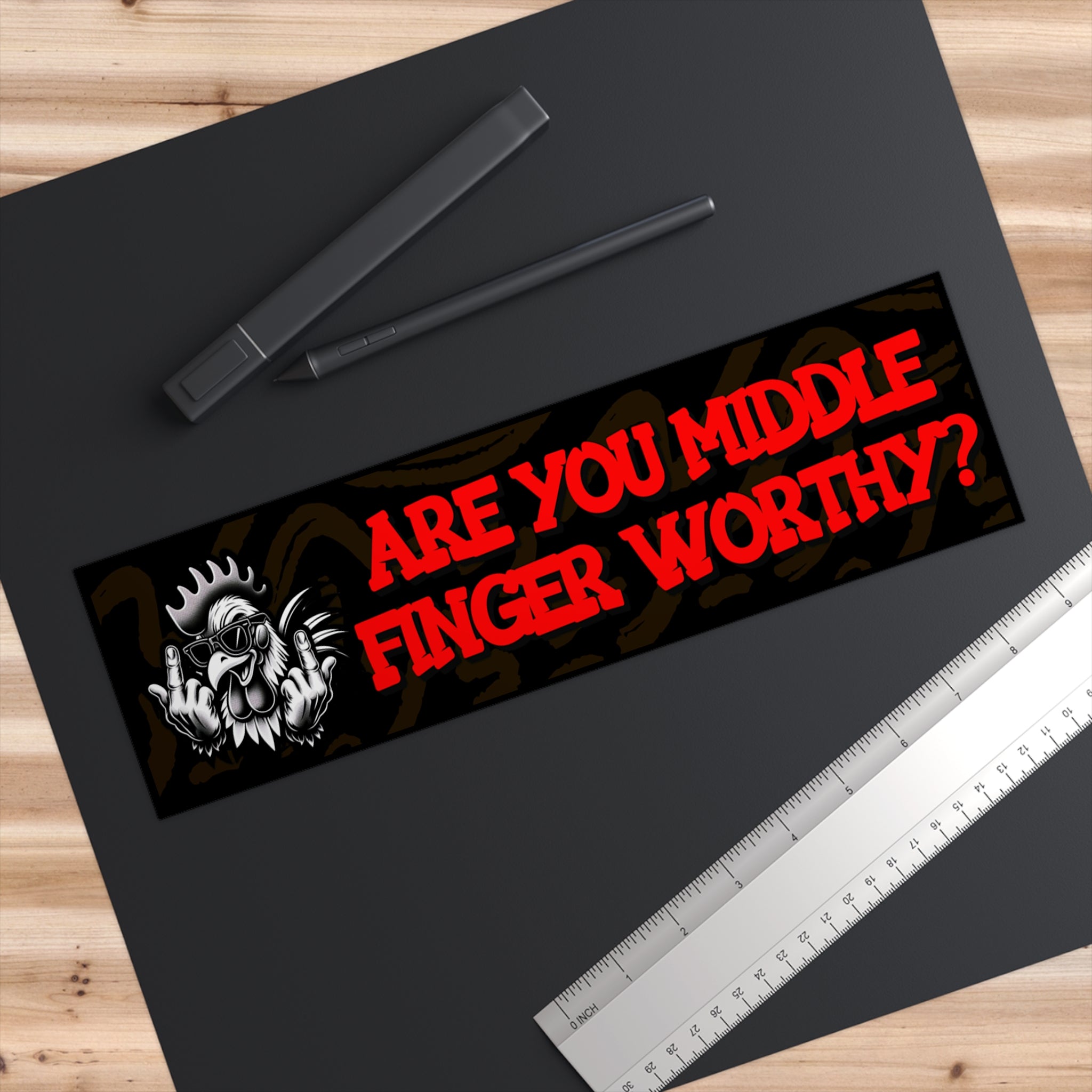 Are You Middle Finger Worthy Bumper Sticker