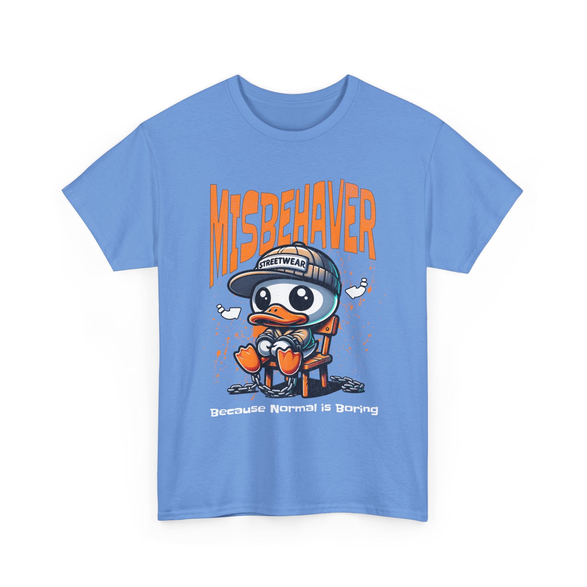 Misbehaver Duck T-Shirt — "Because Normal Is Boring" Graphic Tee