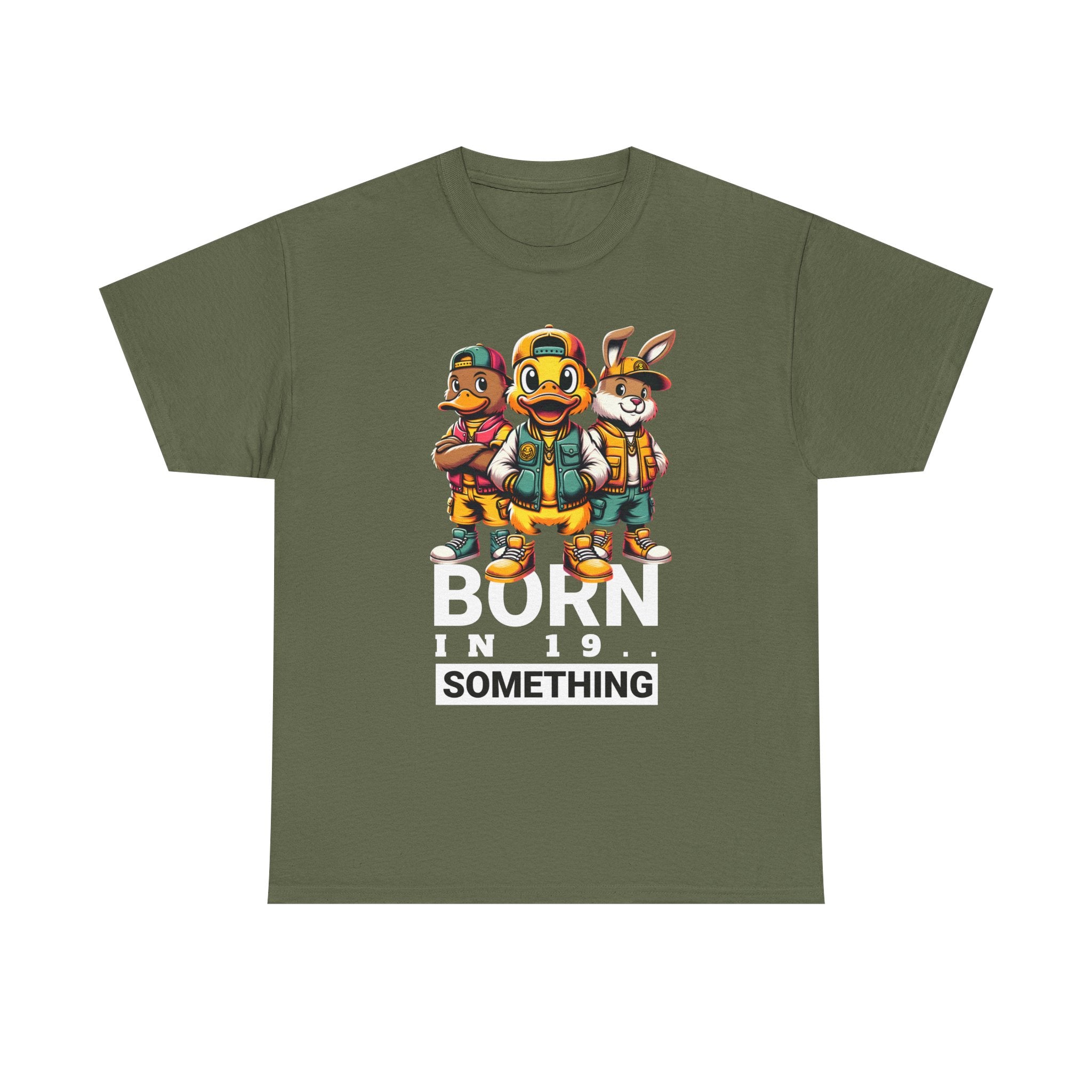 T-Shirt — "Born in 19__" Retro Cartoon Crew Graphic Tee