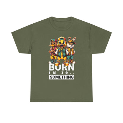 T-Shirt — "Born in 19__" Retro Cartoon Crew Graphic Tee