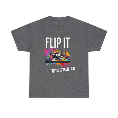 Flip &amp; Spin the Record Unisex Heavy Cotton Tee